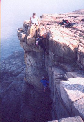 Climbing at Otter Cliffs