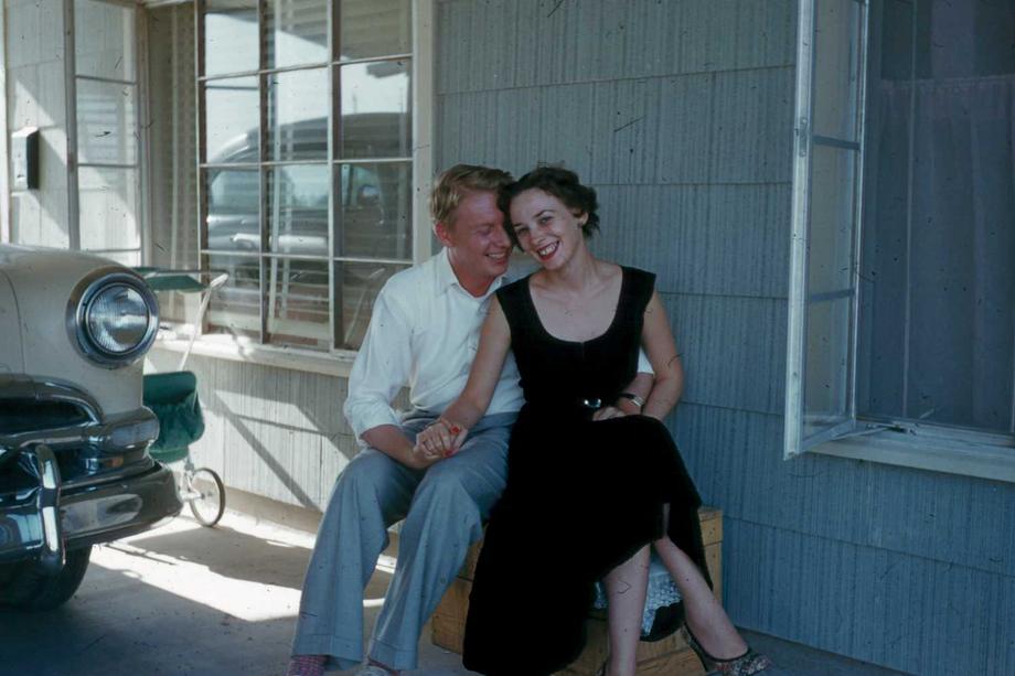 Dad and Mom at home, 1956