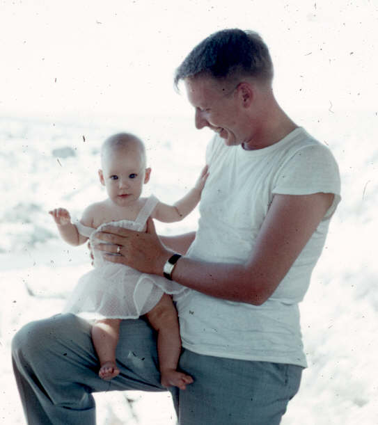 Dad with Sharlotte, 1956?