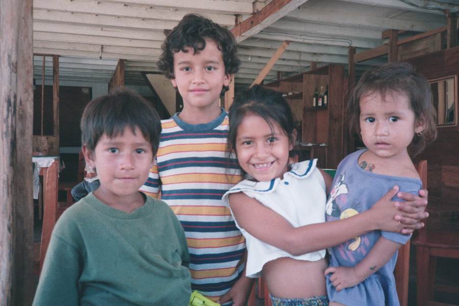 Kids at Alusi Train Station, Ecuador