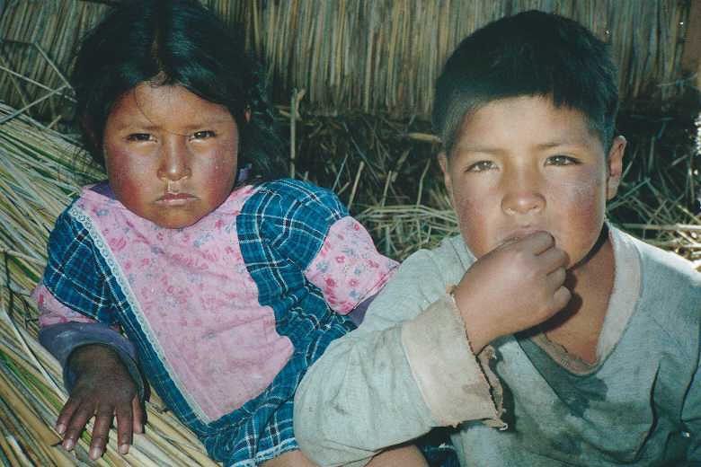 Kids at Lake Titicaca