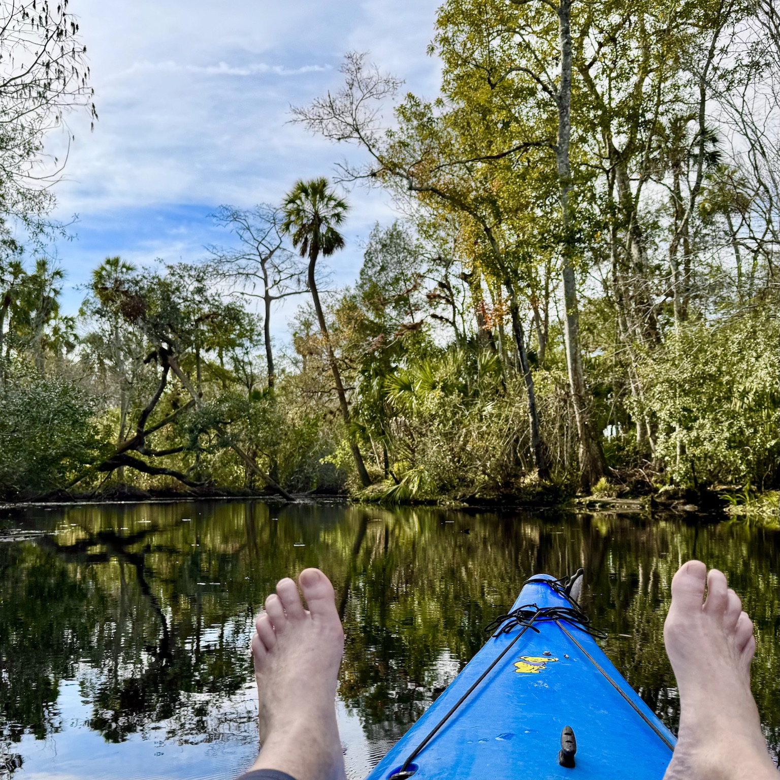 Feet up, kayak forward, and no committee meeting needed to confirm this was a good day.