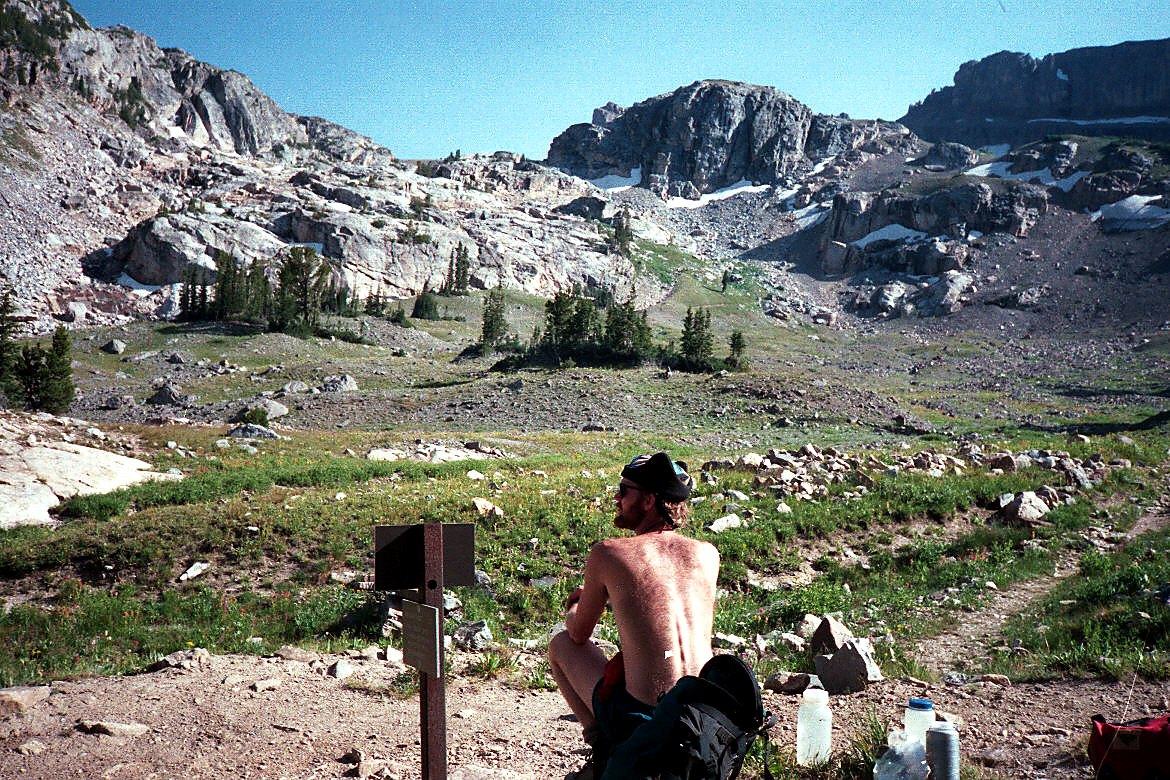 A simple high-country camp during the 1992 trip.