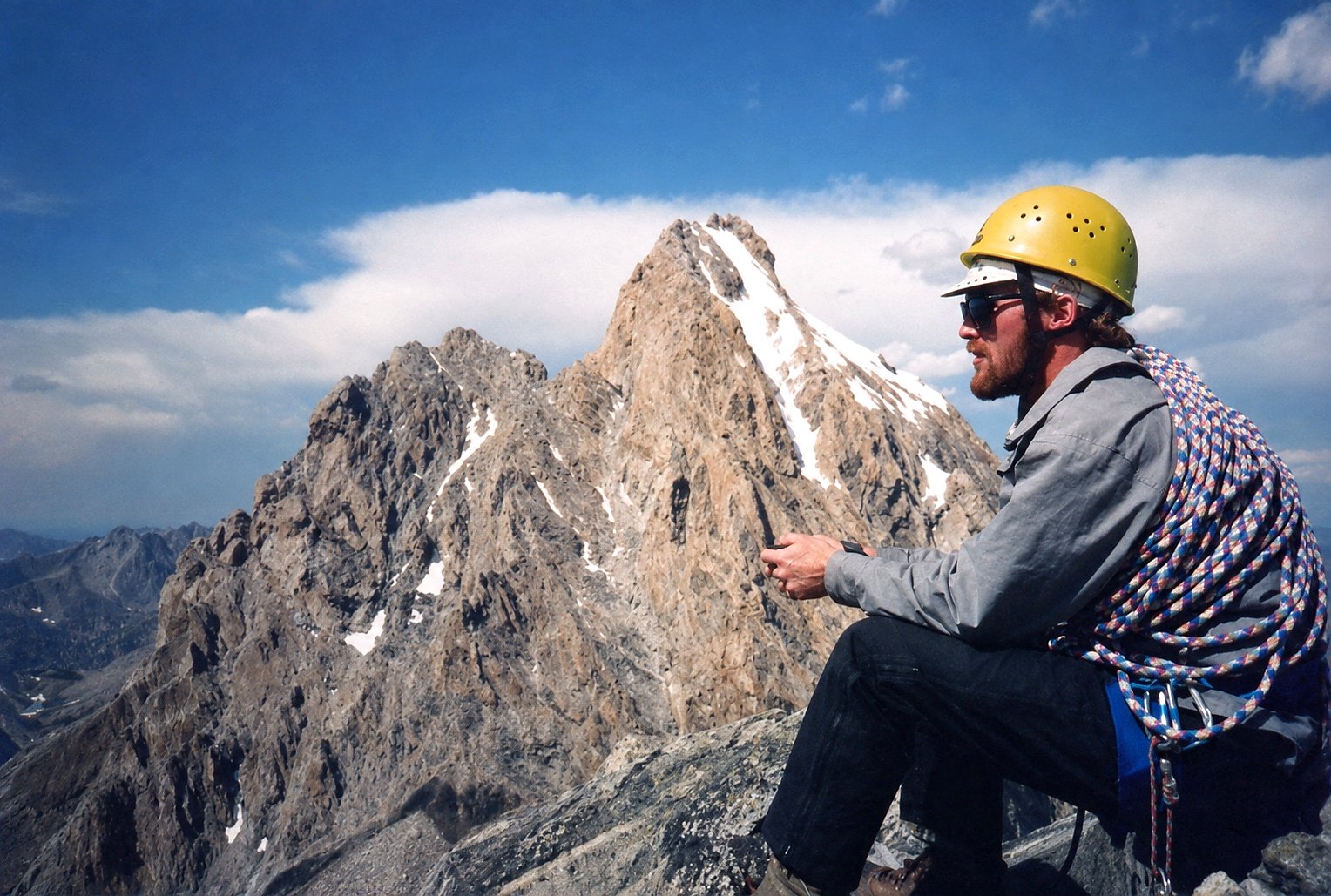 Ricky sitting high in the mountains during the 1992 trip.