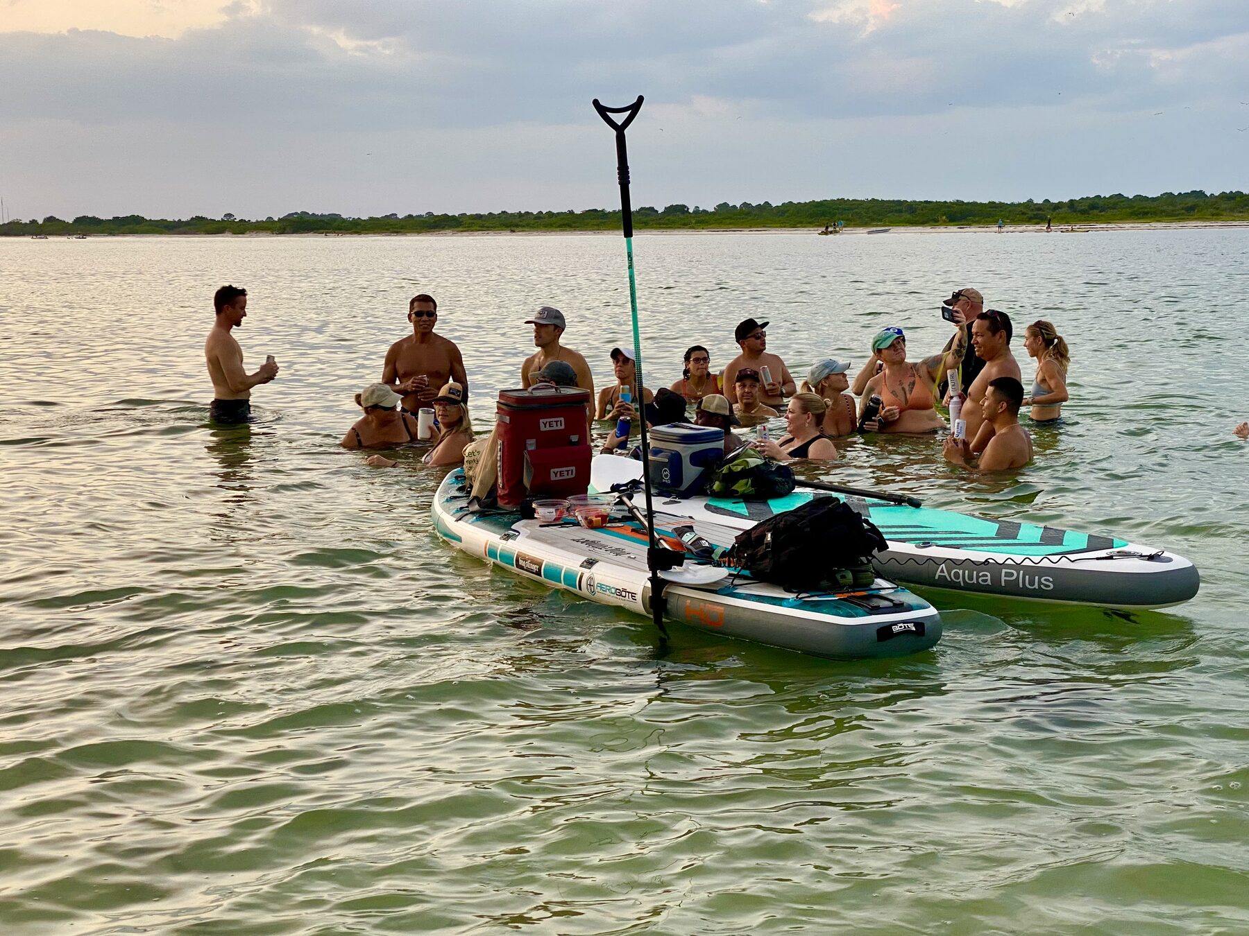 Group with paddleboards