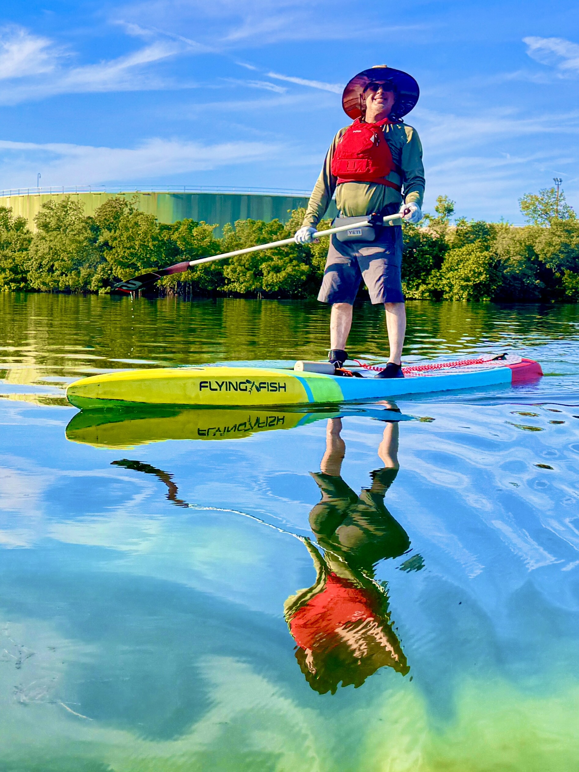 Robbie reflected in calm water