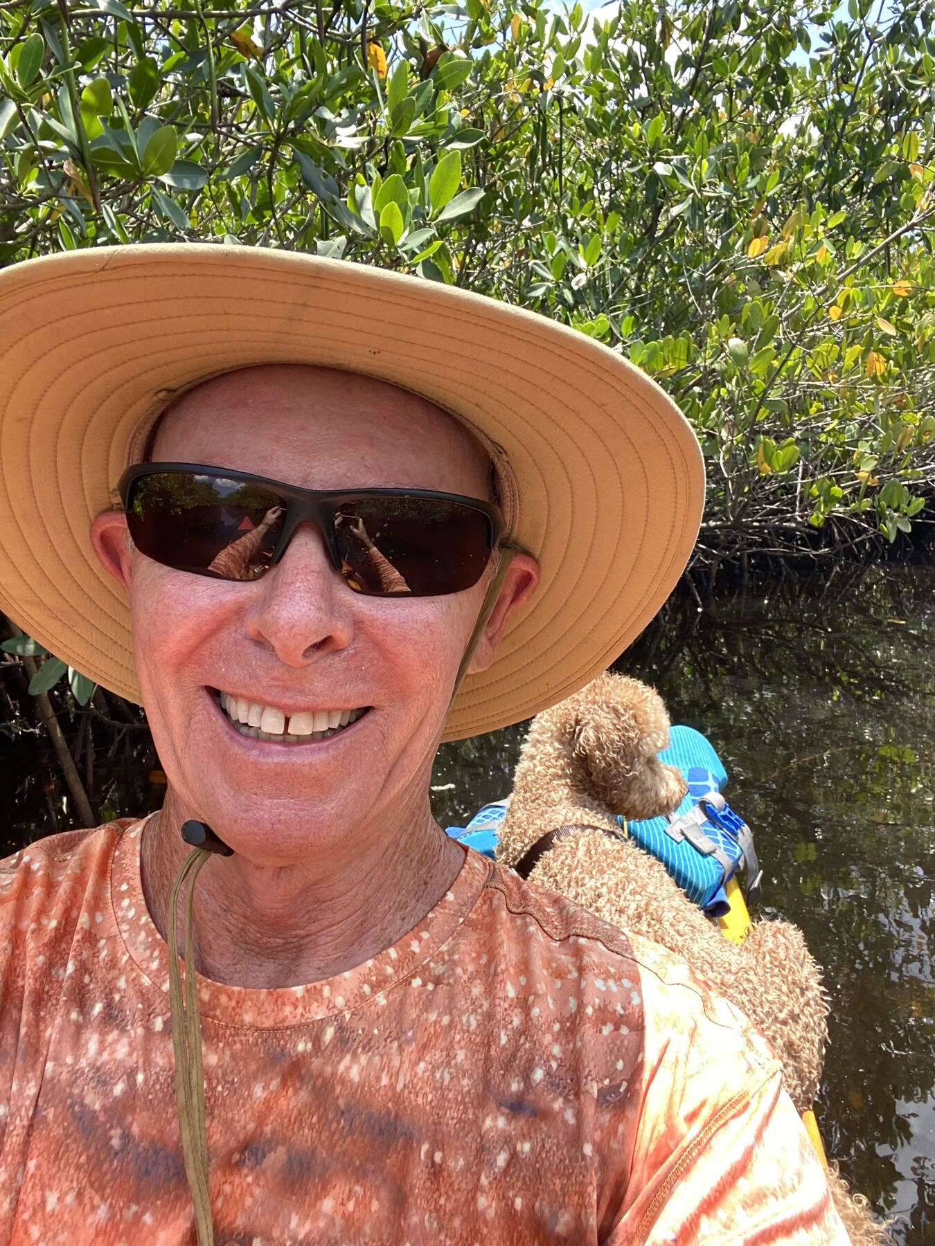 Tim paddling with Buddyboy