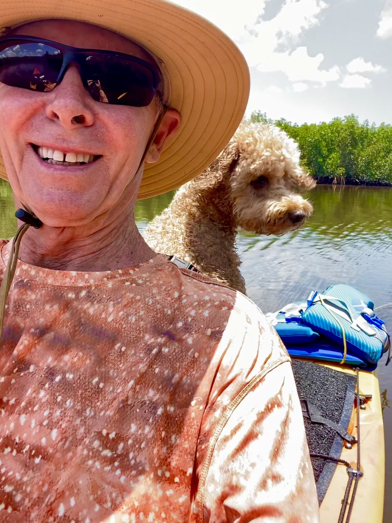 Tim and Buddyboy in the kayak