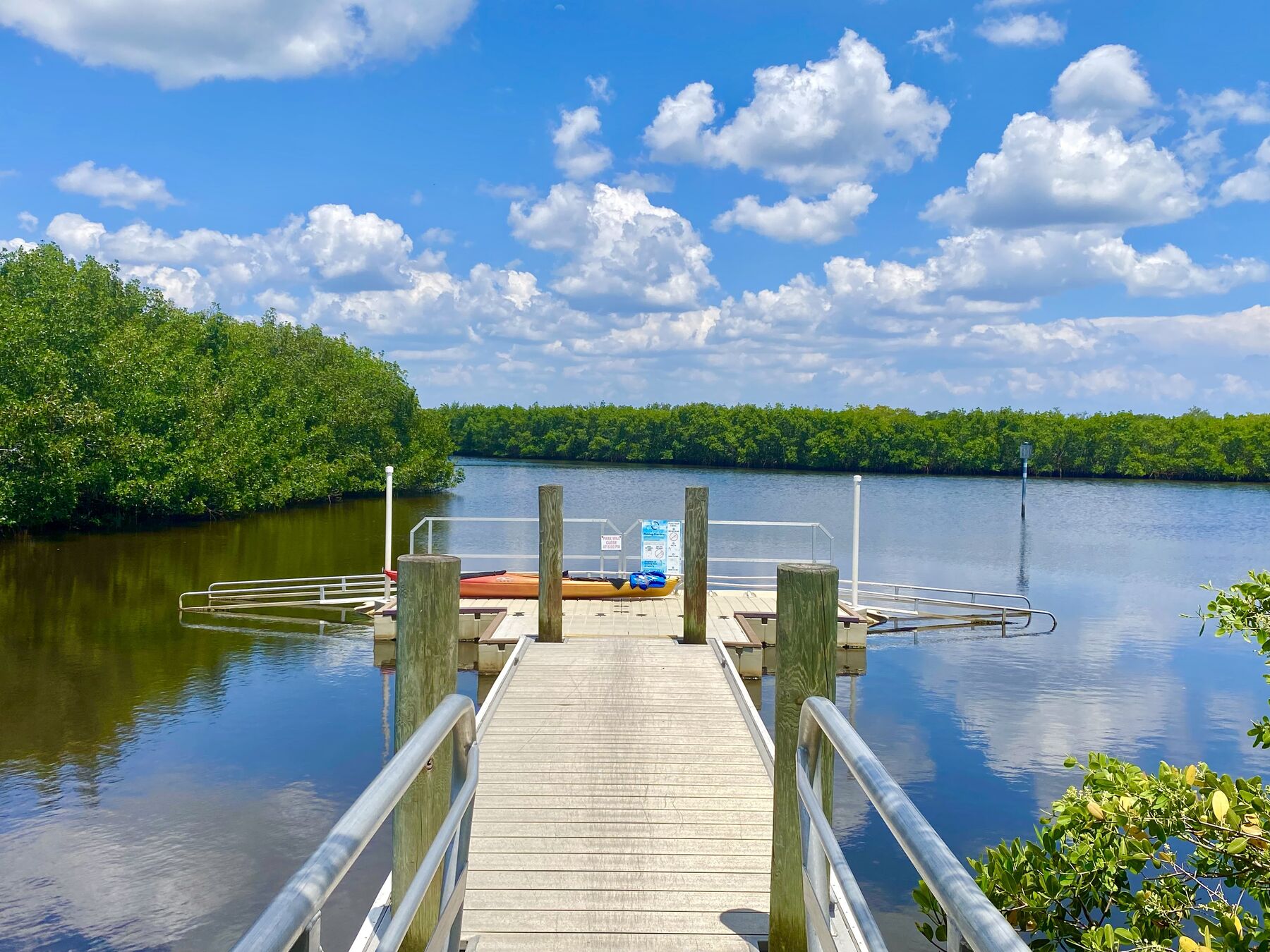 Kayak launch dock at Upper Tampa Bay Park