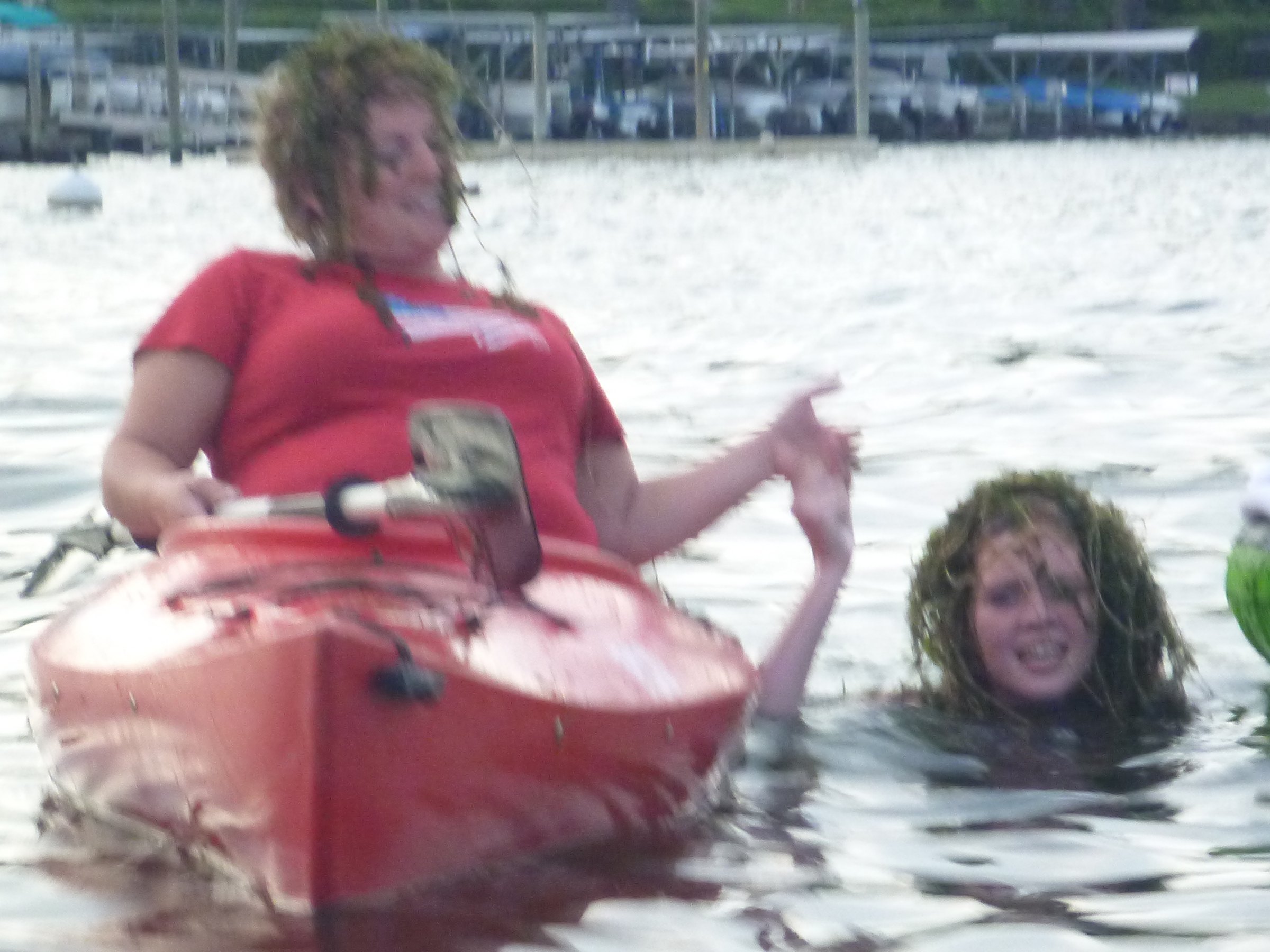 A happy moment during the water games.
