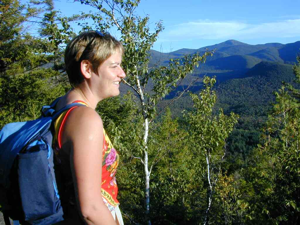 Julie during our Adirondack Mountains lean-to trip.