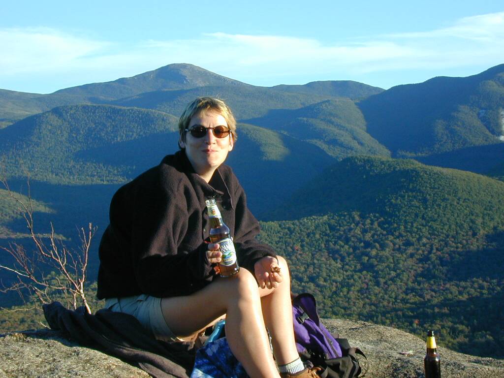 Julie during our Adirondack Mountains lean-to trip.