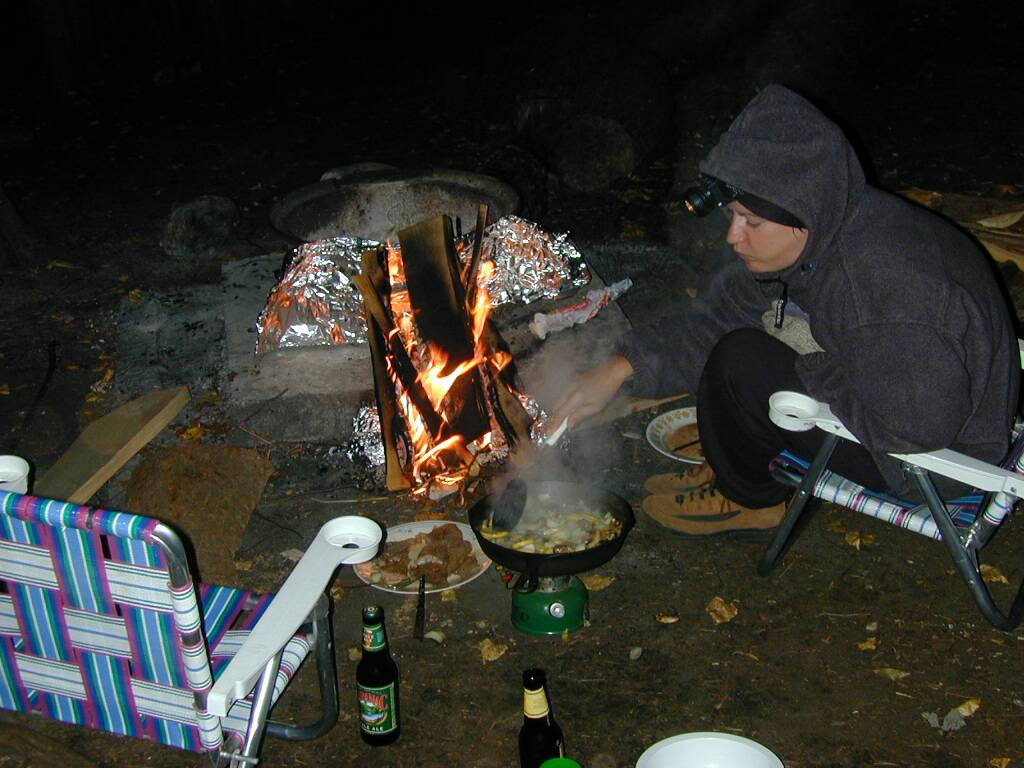 Julie during our Adirondack Mountains lean-to trip.