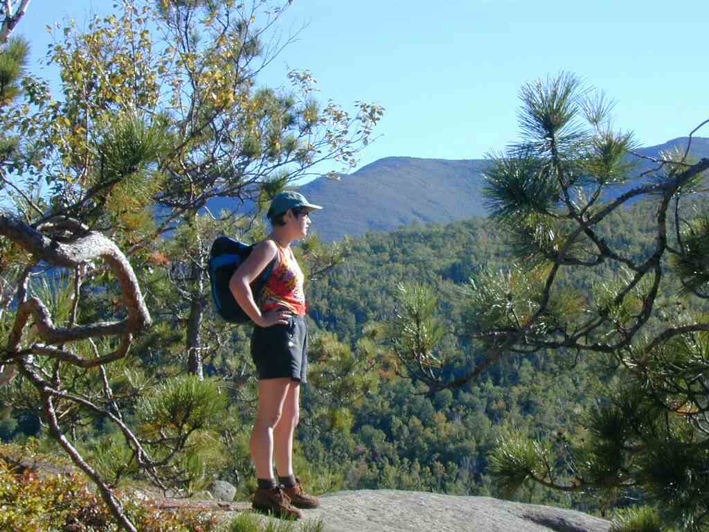 Julie during our Adirondack Mountains lean-to trip.