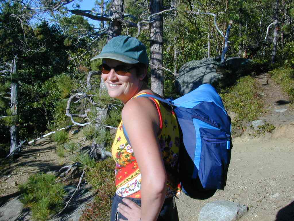 Julie during our Adirondack Mountains lean-to trip.