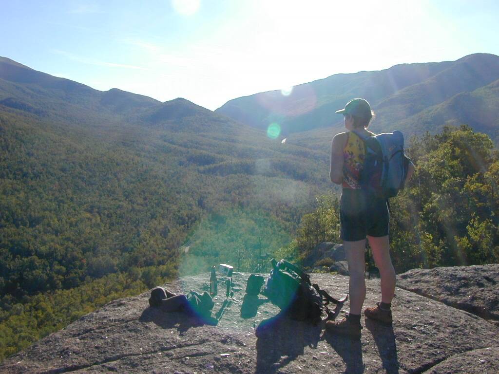 Julie during our Adirondack Mountains lean-to trip.