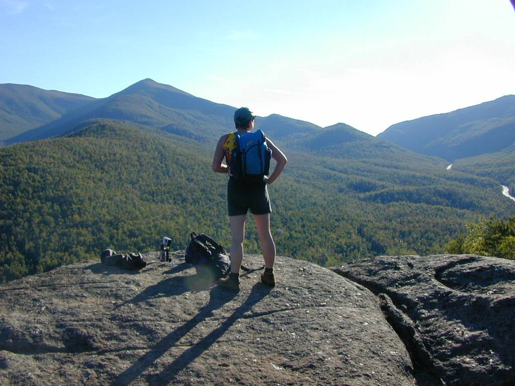 Julie during our Adirondack Mountains lean-to trip.