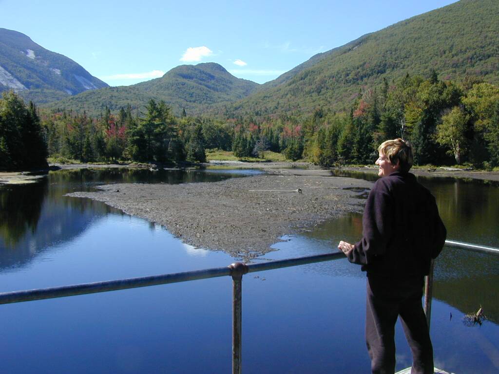 Julie during our Adirondack Mountains lean-to trip.