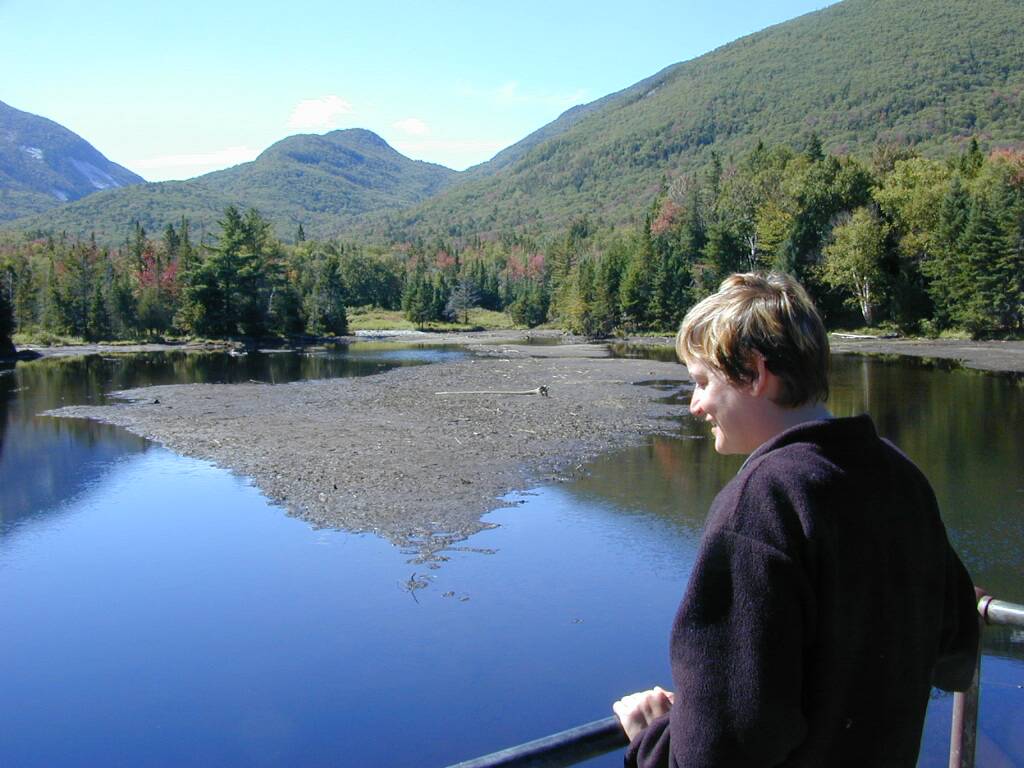 Julie during our Adirondack Mountains lean-to trip.