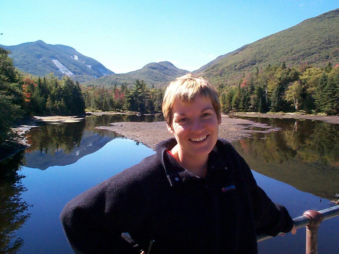 Julie during our Adirondack Mountains lean-to trip.
